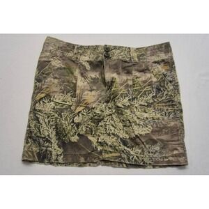 Realtree Girl Max-1 women's camo mini skirt button/zip pockets sz.16 100% Cotton